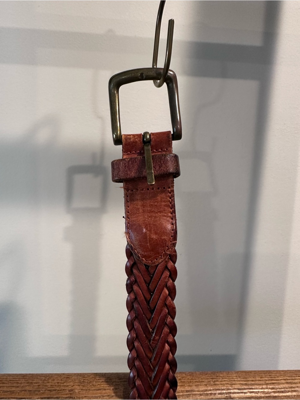 Braided Leather Men’s Belt - Brown